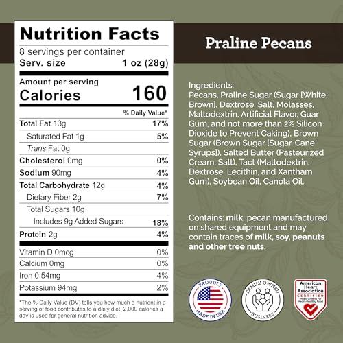 Image of HUDSON PECAN COMPANY Praline Roasted Georgia Pecans: Candied Gourmet Treat