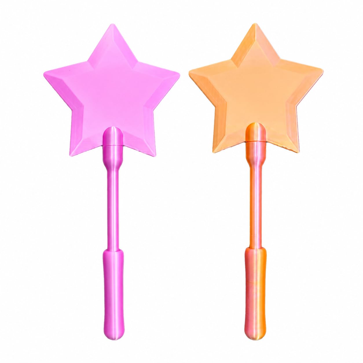 Sarvvte 2Pcs Contactless Payment Wand 3D Printed Star Card Holder, Magic Fairy Wand Credit Card Holder for Tap to Pay, Secure Bank Card Wand with Hidden Slot, Pink and Rose Gold