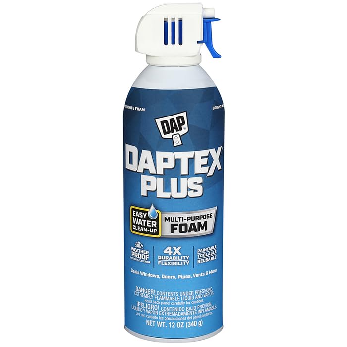 12-Pack of 12 oz Dap 18836 Dap Tex Plus Multi-Purpose Foam Sealant