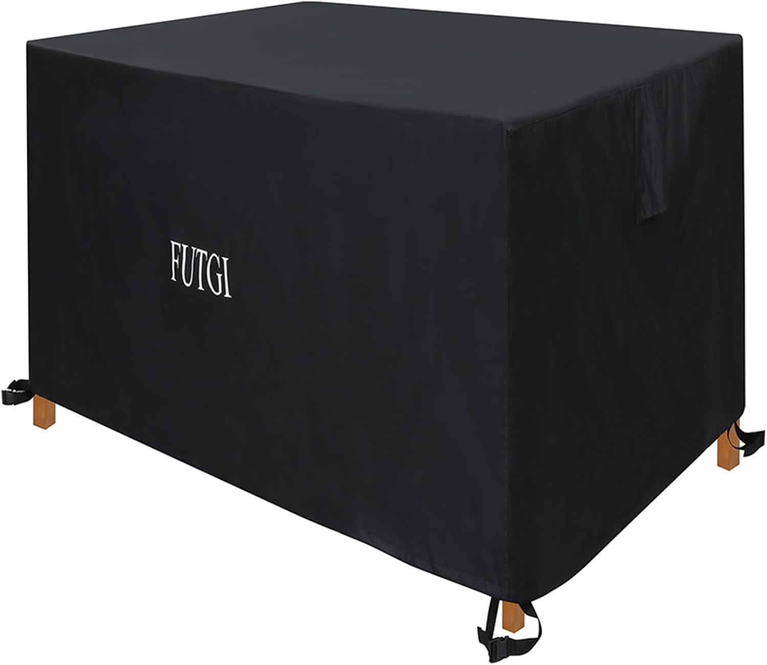 Outdoor Patio Furniture Covers Waterproof, 600D Heavy Duty Oxford Covers for Patio Furnitures as General Table Chair Bay Sofa, UV Proof Wind Proof Snow Resistant in Winter (Black, 76" x 76" x 28")