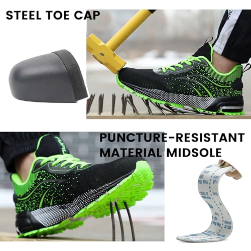 Image of Furuian Steel Toe Shoes for Men & Women Lightweight Safety Work Shoes Comfortable Steel Toe Sneakers Warehouse Industry Work Sneakers