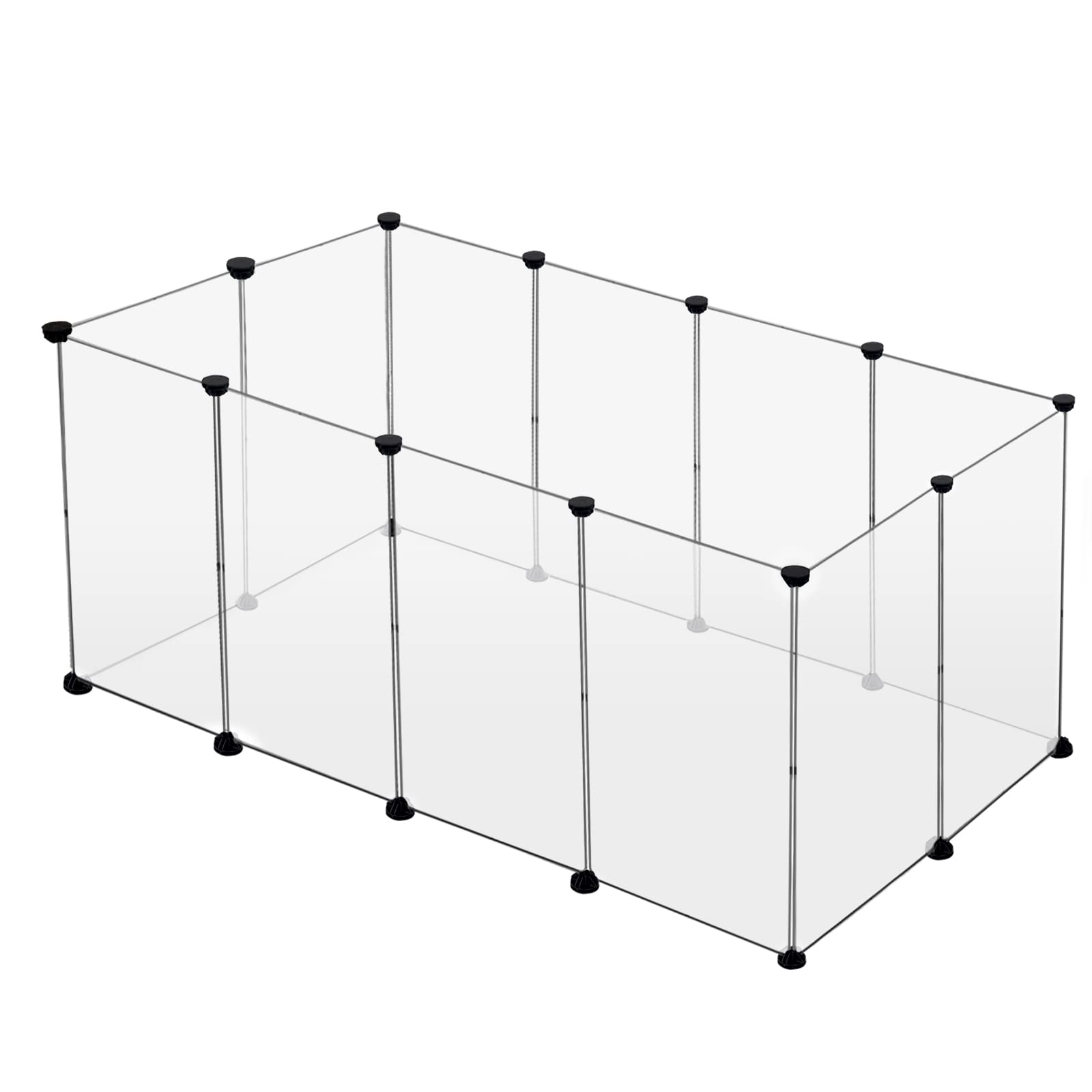 Recinto Modulare Per Animali Piccoli - Gabbia Fai Da Te Per Conigli, Porcellini E Cuccioli - 175x75x35 Cm - Foto 3