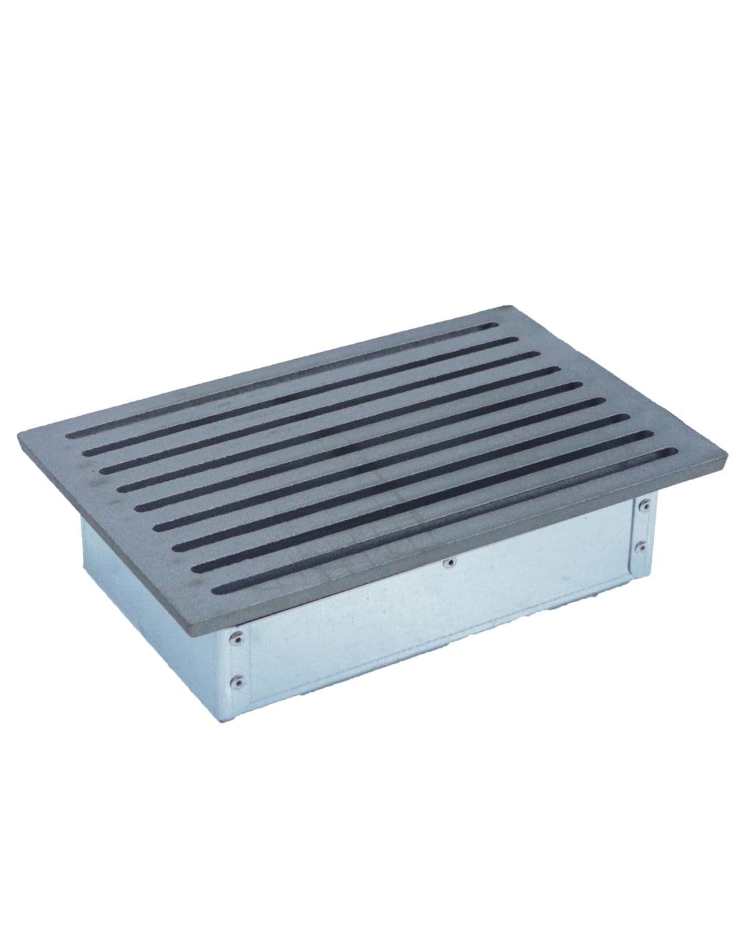 Fonderia Bongiovanni | Griglia in Ghisa | Griglia per Camino | Stufa Pellet | Barbecue Fondello per Cenere | 20,5x31,5 cm | con Cassetto Raccolta Cenere Altezza 7 cm | Accessori Camino