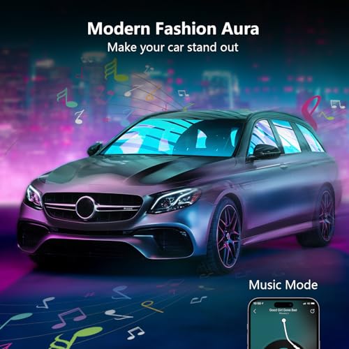 FCPVHOY Led Car Lights Interior,Ambient Lighting Car Interior,Footwell Lighting for Car,APP Control 16 Million Colors Music Sync,DIY Mode Multicolor LED Interior Lights for Cars,Trucks,SUVs,12V Power — view 3