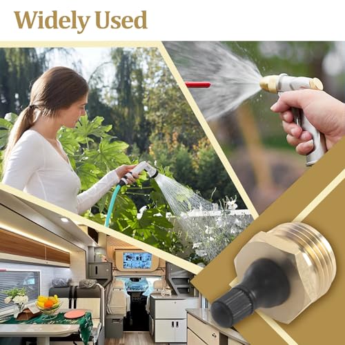 Image of RV Water Blow Out Plug for Camco Winterization Valve & Schrader Valve to Clean RV Water Lines, Replaced of Camco 36153 Brass Blow Out Plug