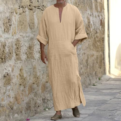 Caftan Homme Manches Courtes Robe Ample Contre la Chaleur - 3