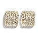 Thick Wide Face C Shape U Shaped Cuff Earrings Inlay Cubic Zirconia Colorful Rhinestone Eardrop for Women Fashion Jewelry-A gold