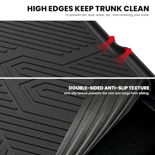 Image of LASFIT Cargo Mat for BMW X3 2025-2026 30 xDrive M50 xDrive | All Weather TPE Custom Fit Cargo Trunk Mat & Backrest Seat Protector Accessories, Black
