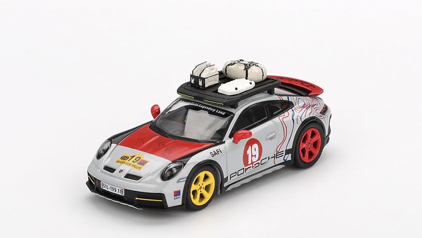 MINI GT 911 Dakar “Mr. Darkar”- Silver 1/64 Diecast Model Car