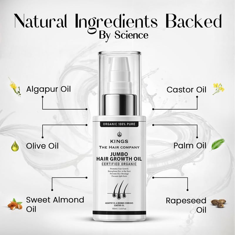 Kings Hair Growth Serum, Blocks DHT, Fights Hair Thinning & Hair Loss, Helps in Hair Regrowth, High Absorption - Image 2