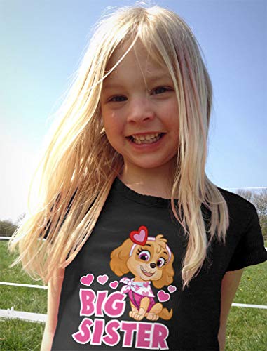 Tstars Paw Patrol Big Sister Shirt Sibling Gifts Skye Toddler Kids Girls Fitted T-Shirt3