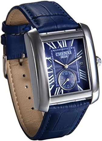 JewelryWe Paire de montres analogiques à quartz pour couple d'amitié classique simple bracelet en cuir pour homme et femme Noir/marron, 4 montres
