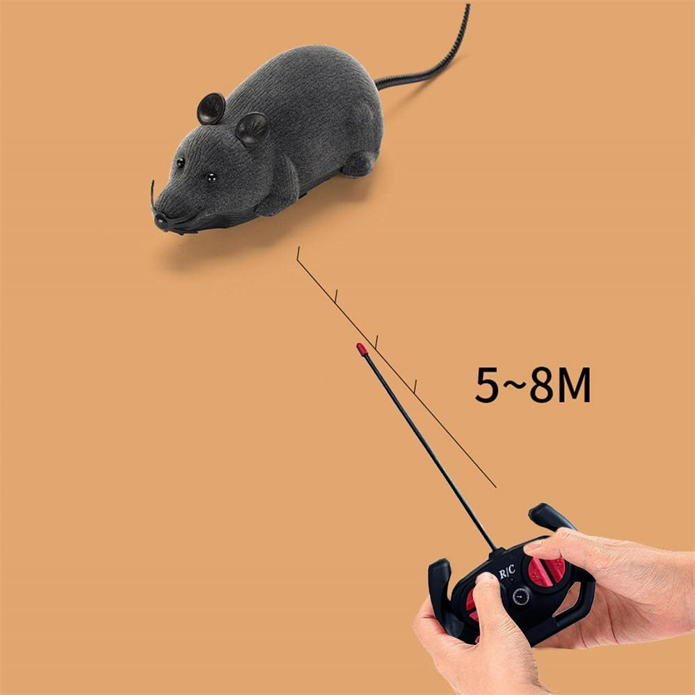 FAKKA Ratto Telecomandato Topo Robotico per Gatto - Giocattolo Interattivo Mouse Elettronico Senza Fili e Senza Batteria