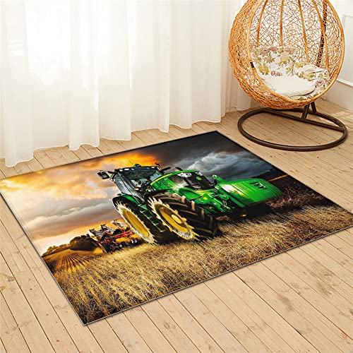 Tracteur Tapis Salon Tapis 100 x 150 cm - Tapis pour Salon Moelleux Shaggy Chambre Tapis de Chevet Tapis extérieur Cover