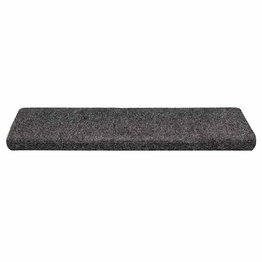Alfombrillas autoadhesivas para escalones, 30 unidades, 65 x 21 x 4 cm, color gris oscuro, borde rectangular, antideslizantes, de polipropileno, lavables a máquina, para reducir el ruido
