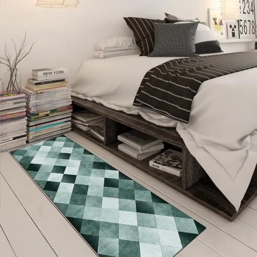 Alfombra para cocina verde oscuro de 70 x 250 cm que decora con calidez 3