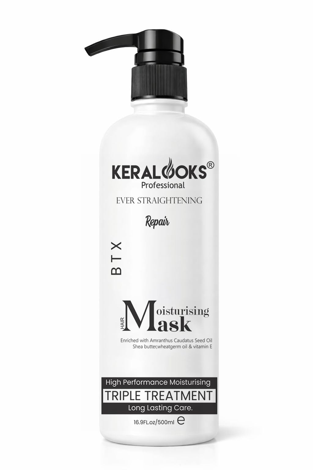 Keralooks Professional® Moisturizing BTX Hair Mask – Frizz Control, Smooth & Straight Effect – Deep Conditioning Treatment for Soft, Silky, and Shiny Hair – 500ml Salon-Quality Hair Care for All Hair-image-18