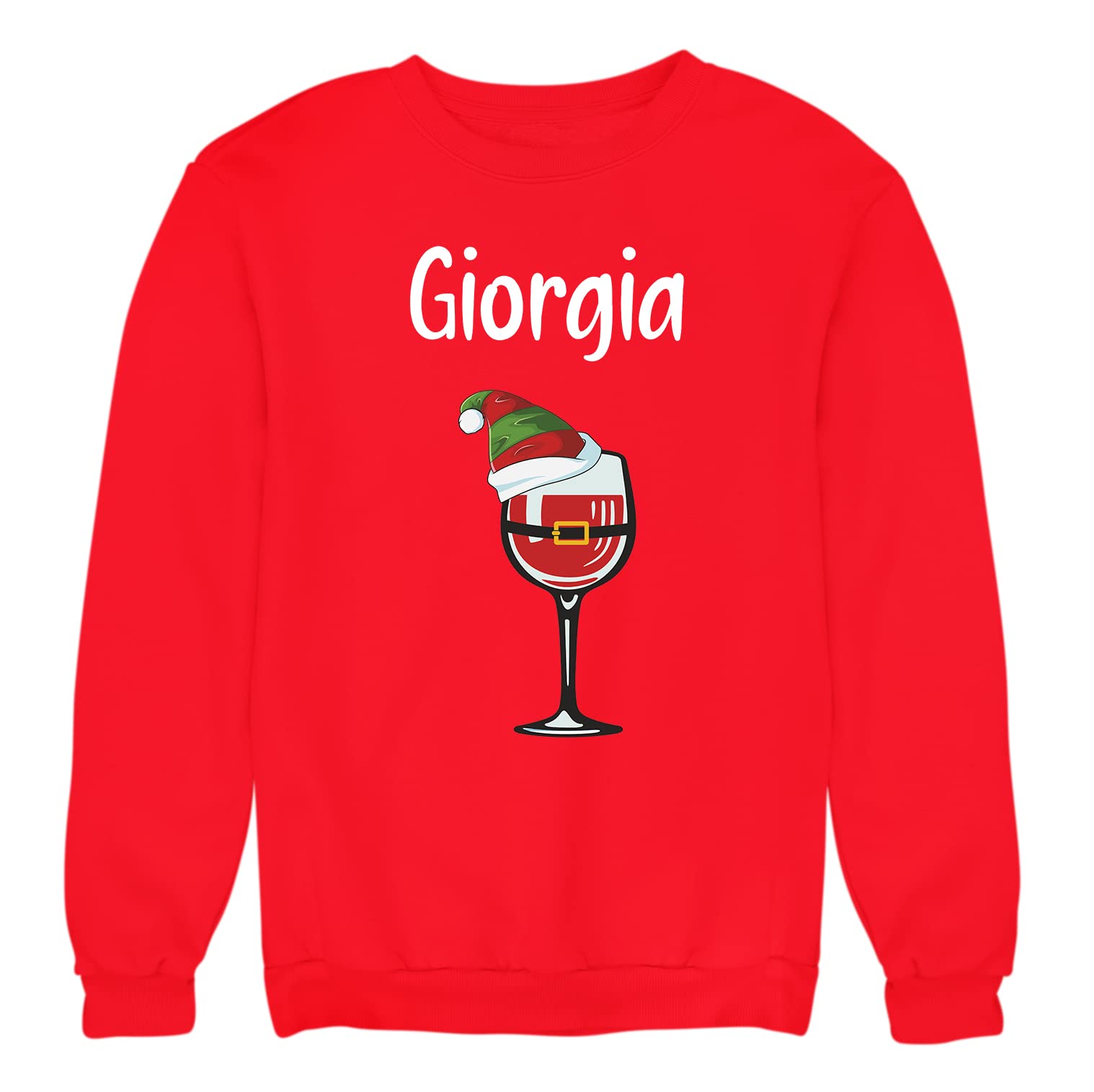 Colorfamily Coppia Felpe Natale Personalizzate con Nome Lui e Lei - Felpa Girocollo Merry Christmas, Maglioni Natalizi di Coppia