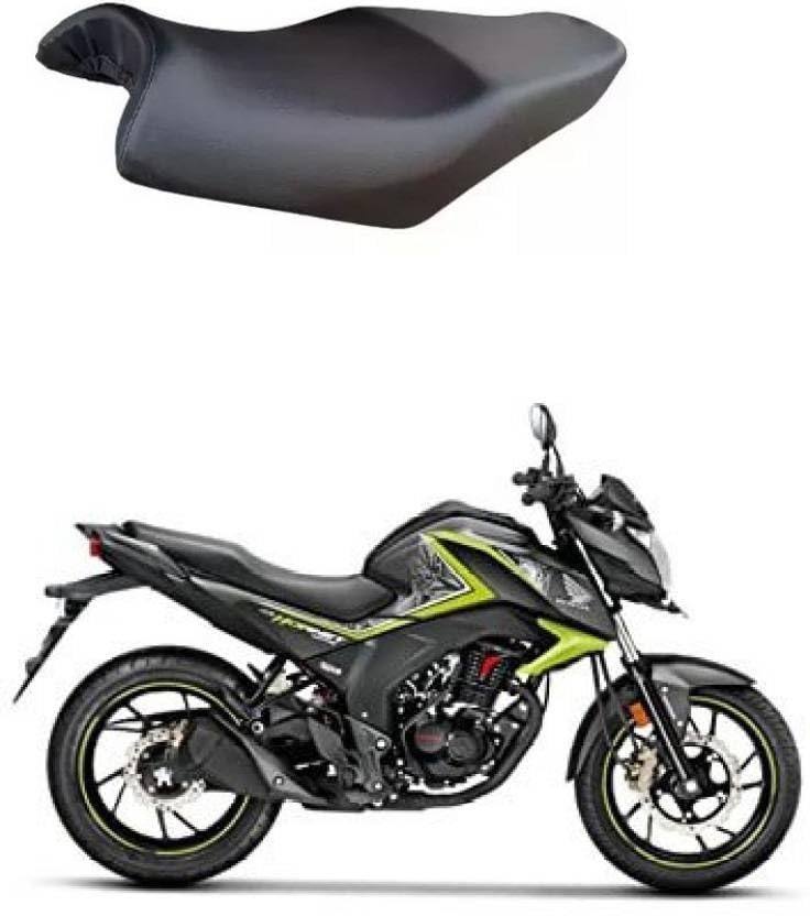 CARBOX CB Hornet 160 Single Bike SEAT Cover, PU Leather Black,Colour,6 mm Cushion Foam.Rope provided,Ready to fit,Quality and Fitting Tested