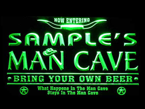 ADVPRO pb-tm-g Man Cave Name Personalized Custom Game Room Cowboys Bar Beer LED Neon Sign Green 16x12 inches