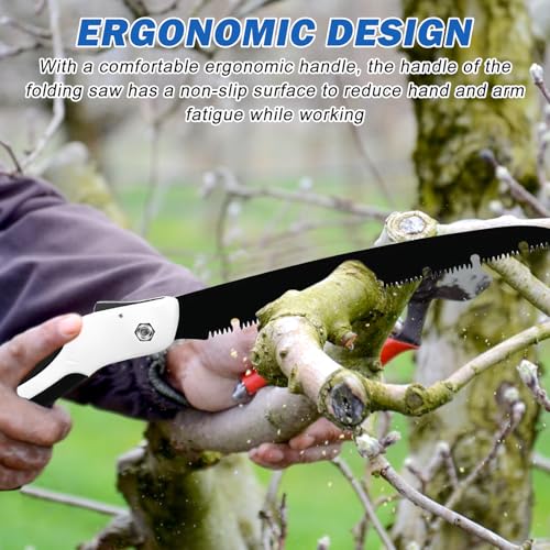 Klappsäge, 2 Stück Handsäge, Astsäge, Gartensäge, Baumsäge, Multifunktions Klappsäge mit Sicherheitsverschluss für Garten, Holz(210mm, 330mm)