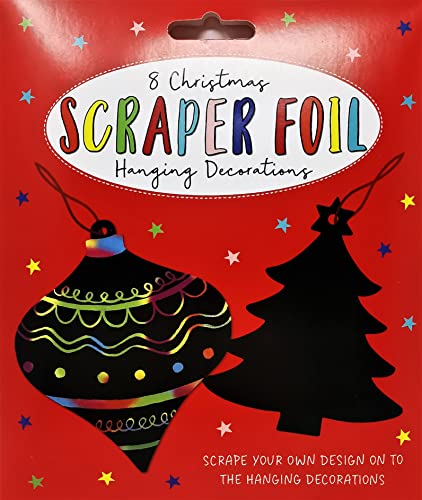 YLAB Kit artigianale da grattare di Natale: crea 8 etichette o decorazioni pendenti