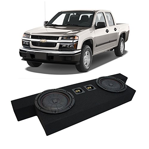 Compatible with 2004-2012 Chevy Colorado Crew Cab Truck Kicker CompVT CVT10 Dual 10"
