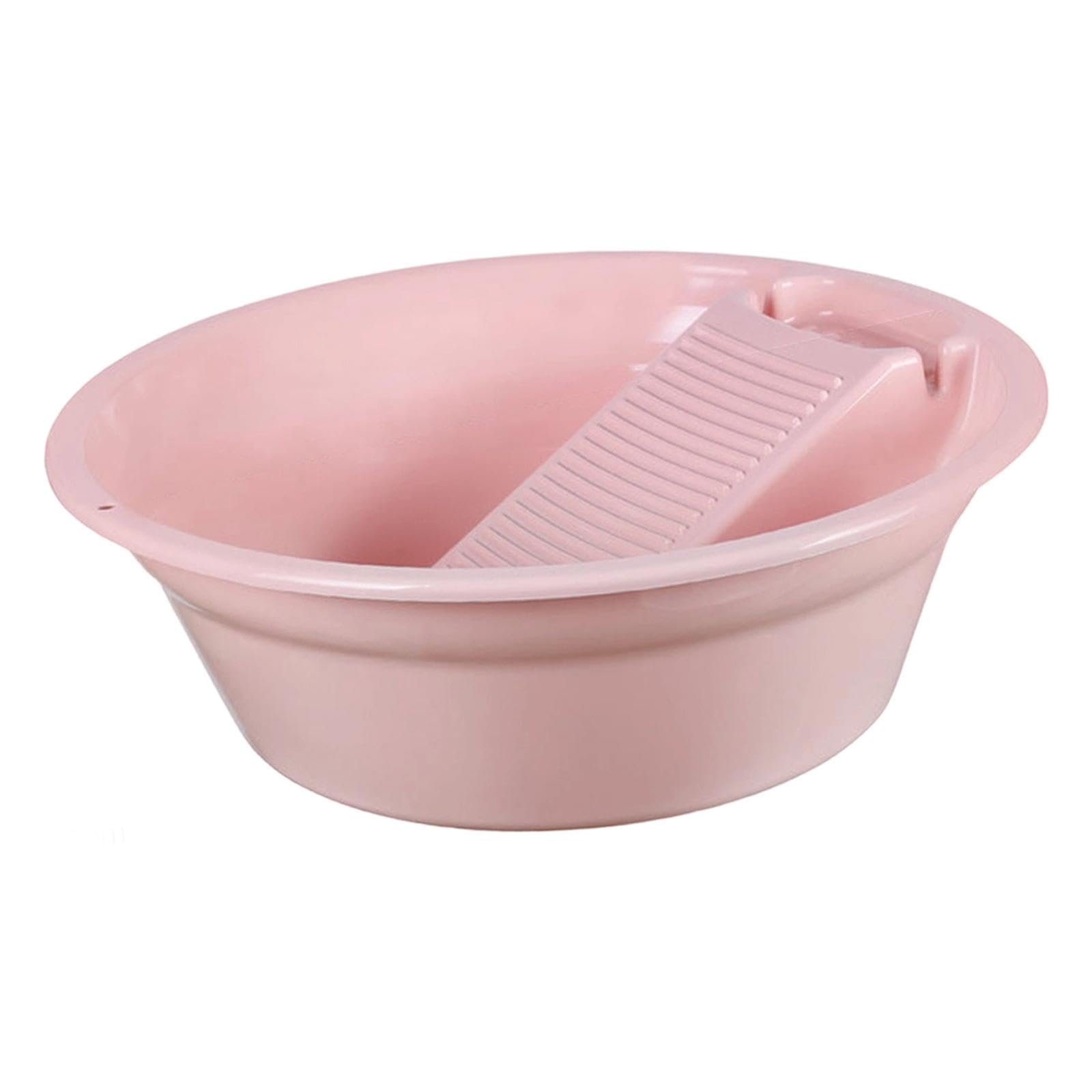 Waschbrettbecken für Handwäsche Integrierte Waschtrommel Robuste Wanne Und Praktische Größe Leicht zu Verstauen für Garten Apartment Outdoor, Rosa