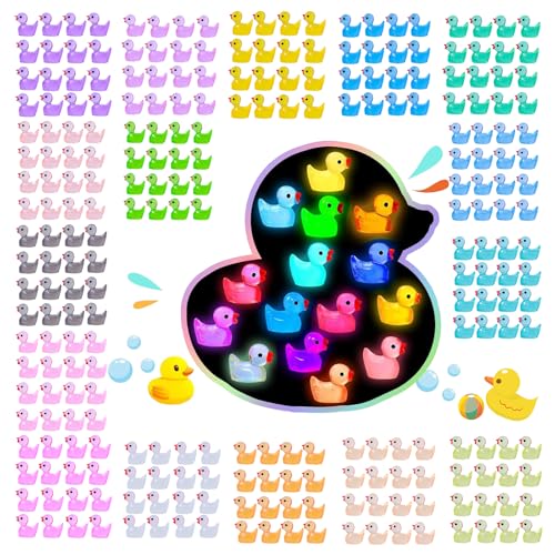 ResinGlow 370PCS Glow in The Dark Mini Ducks Tiny Duck Figurines Small Resin Miniature Ducks for Fairy Garden Dollhouse Decor Micro Landscape Aquarium DIY Crafts Party Favors Gifts by ResinGlow - Image 9