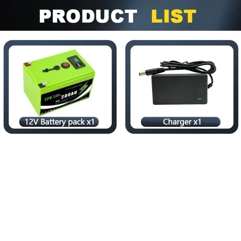 batería de Litio de 12V 200Ah con Central eléctrica portátil