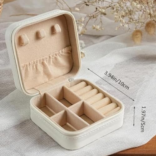 Image of PRIMIT Personalized Jewelry Box with Name & Birth Flower - Custom Travel Jewelry Organizer Case - Bridesmaid, Birthday, Christmas Gift for Women & Girls (Flower Girl)