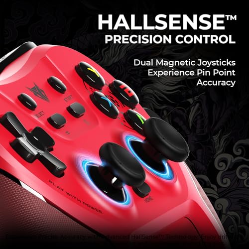 Image of EvoFox One S V2 Universal 3-Mode Wireless Gaming Controller,1000Hz HallSense Precision Joysticks, BT, 2.4GHz & Wired, Macros, Fast Type-C Charging, PC, Mobile, Android TV, PS4 & Console Gaming