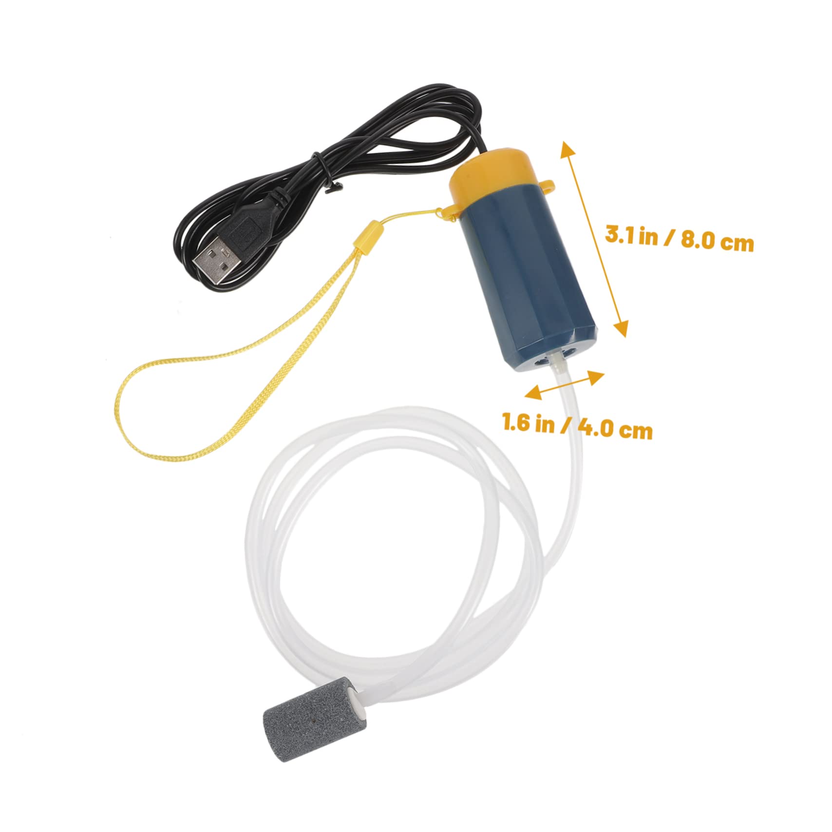 Abaodam Portable Oxygen Pump for Aquarium Silent Fish Tank for Home Office and Fishing Use Efficient Oxygen Supply for Fish and to Water Depth