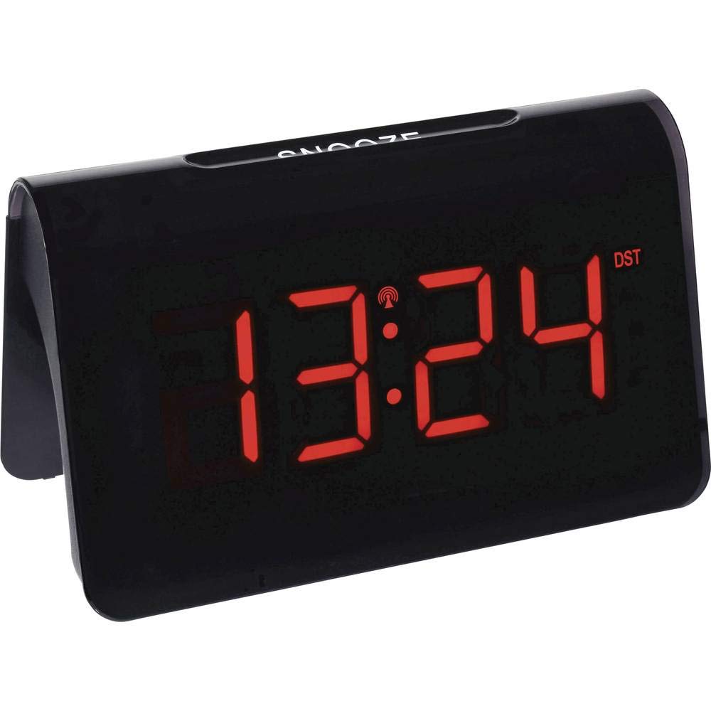 TFA Dostmann ICON 60.2543.05 Sveglia digitale radiocontrollata, in plastica, 132 x 64 x 80 mm, colore nero