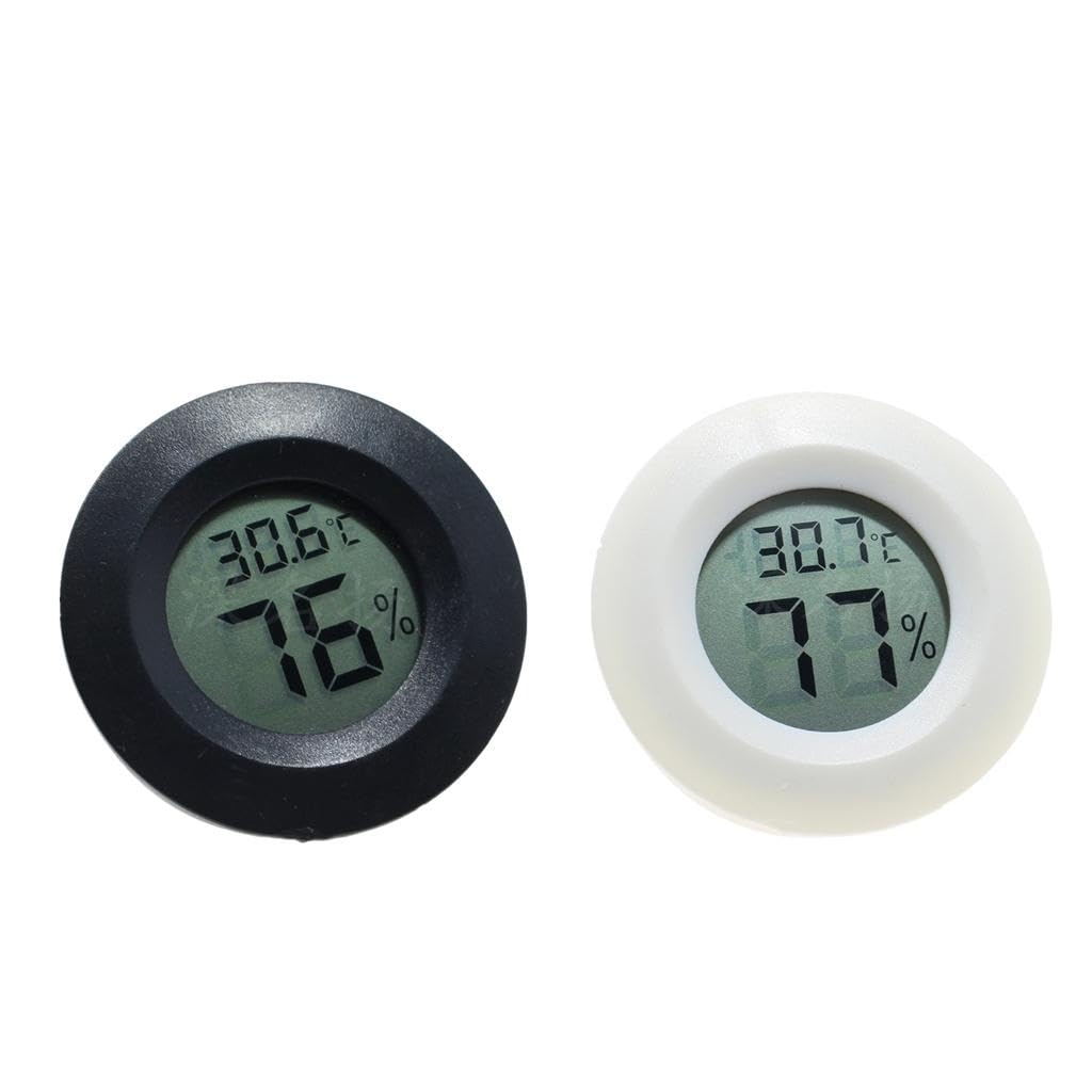 CALANDIS™ 2pcs Round Digital Thermometer Humidity,LCD Display for Reptile Tank | Reptile Supplies-image-11