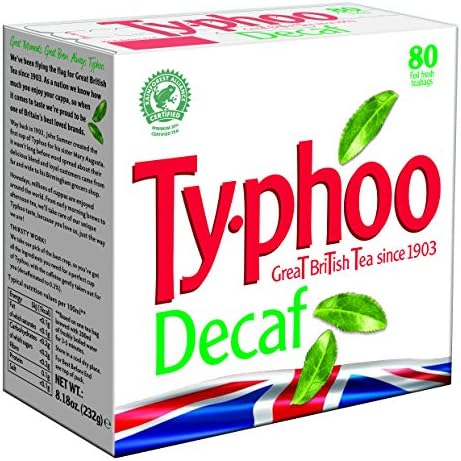 Typhoo 80 Decaf Tea Teabags (Pack Of 6, Total 480 Teabags)