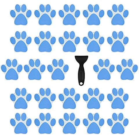 BFYDOAA 20 Pieces Shower Anti Slip Stickers, Adhesive Paw Print Bath Treads Non Slip Traction to Tubs Bathtub Stickers for Bath Tub Showers, Pools, Boats, Stairs Cover