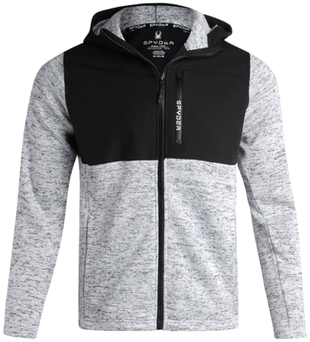 Spyder Mens Fleece Jacket - Performance Full Zip Sweater Jackets for Men - Outdoor Hiking Workout Mens Lightweight Jackets