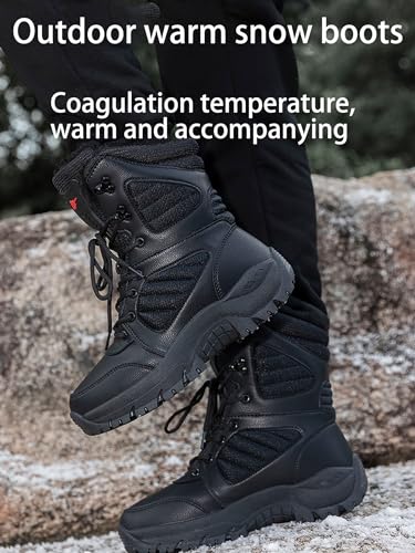 Kervaky Men's Snow Boots Boots Military Tactical Boots Mountaineering Boots Hiking Work Boots Outdoor Boots Warm Boots4