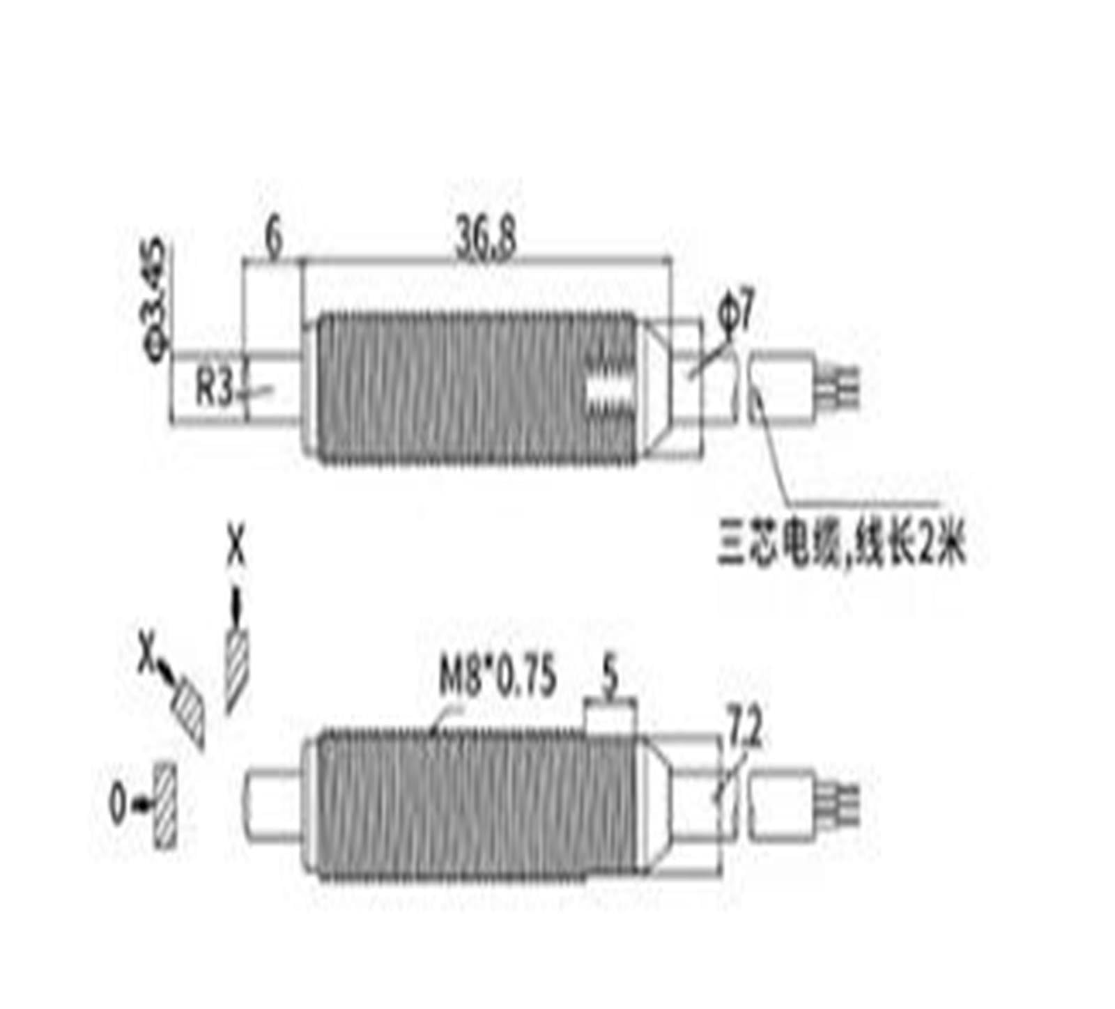 Sensor de medición distancia contacto LG-CHM8P