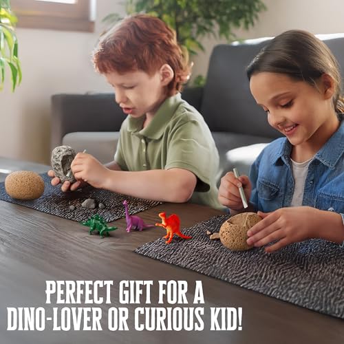 Thames & Kosmos I Dig It! Dinos - Dinosaur Eggs Excavations | 8 Dig-Out Kits, Unearth Dinosaur Figurines, a T. Rex Claw & Tooth Replica, Includes Tools & Guide, Great Birthday Gift for Kids Ages 5+ - Image 6