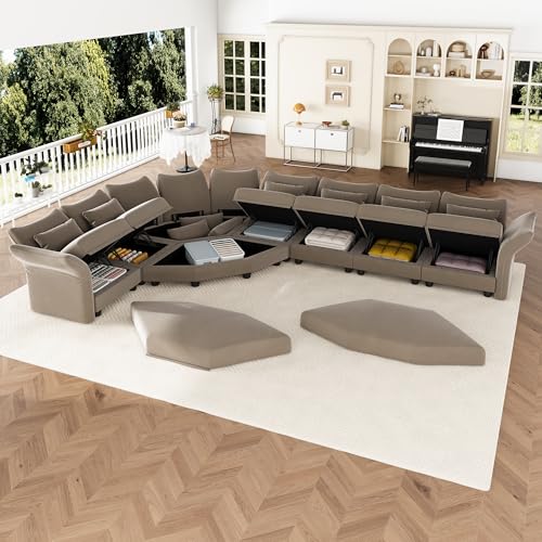 Luxury Velvet Sectional Sofa Large