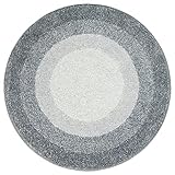 Castage Gray Bathroom Rugs Small Round Bath Mat Non Slip Modern Boho Circle Bath Rug for Bathroom De