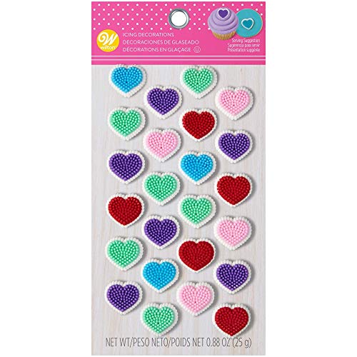 Wilton 710-1922 Confetti Heart Icing Decorations, 24-Count #TOP1