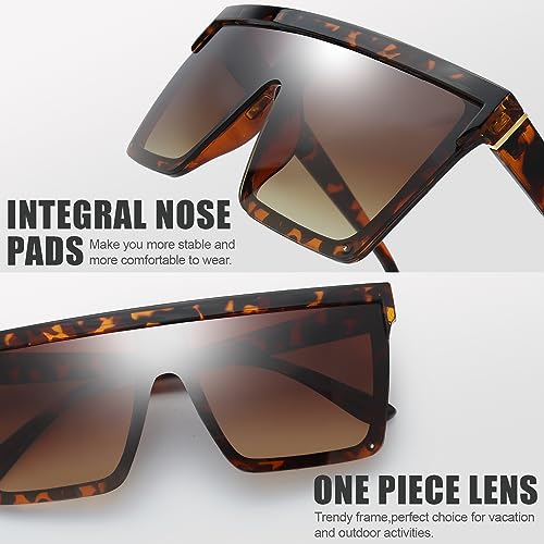 The Fresh Flat Top Square One Piece Sunglasses Sunnies Shades Goggle Siamese Lens3