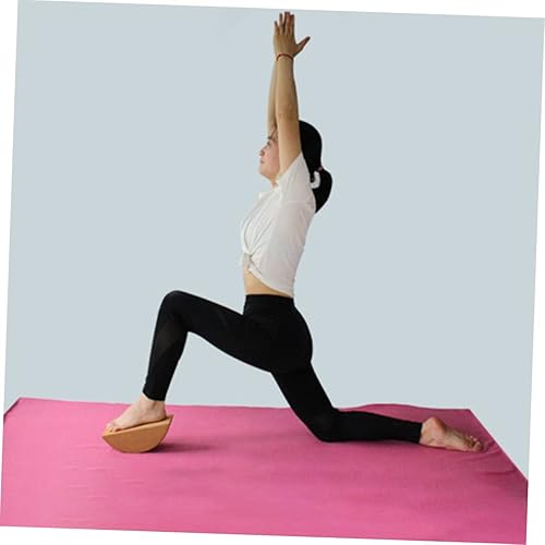 Miniatura 9 de VOSAREA Bloque de yoga de corcho de alta densidad antideslizante con forma de media luna para fuerza muscular central y equilibrio, herramienta de
