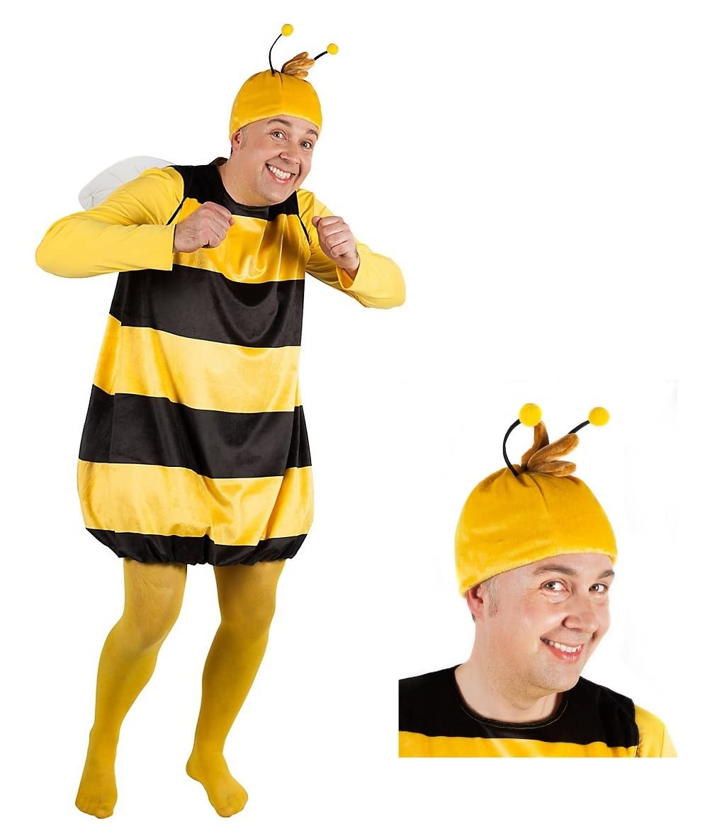 Maskworld Willi Kostüm mit Kopfbedeckung für Erwachsene - Biene Maja - Zweiteilig - Tierkostüm (XL)
