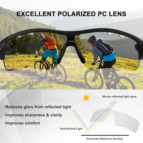 Image of BangLong Polarized UV400 Sports Sunglasses with 5 Lenses for Men Women