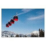 Seilbahn 1000 Piece Wooden Jigsaw Puzzle DIY Children Educational Puzzles Adult Decompression Gift Creative Games Toys Puzzles Home Decor