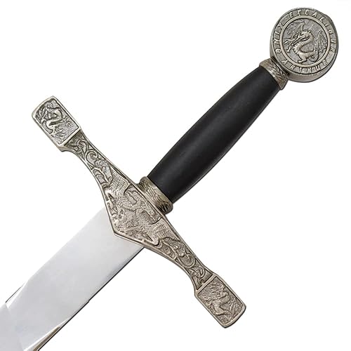 Miniatura 4 de Medieval Warrior Fantasy Swords viene con funda de cuero negro